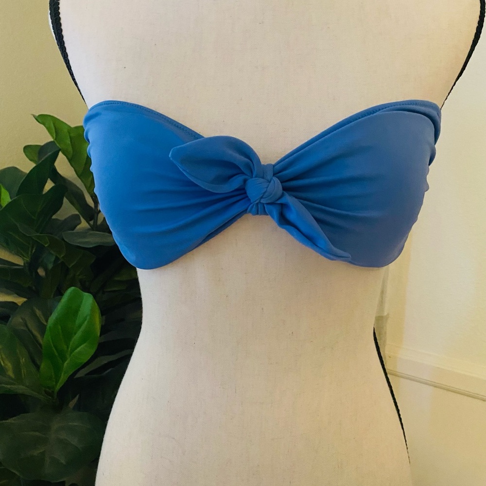 Light blue Victoria’s Secret bandeau bikini top